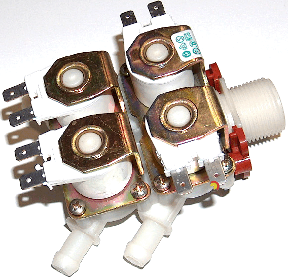 ELECTROVALVULA UNIVERSAL, 4 VIAS, SALIDA 180º, AN