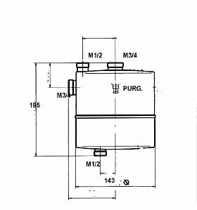 INTERCAMBIADOR K28 CON PURGADOR 90º MUT K28ACC6E