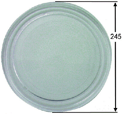 PLATO DE CRISTAL PARA MICROONDAS DIÁMETRO 24,5 CM