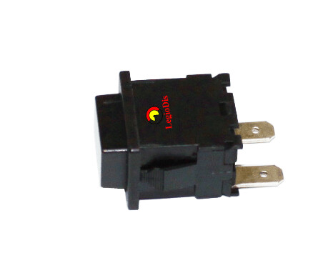 PULSADOR TECLA NEGRA 13 X 19 MM ( 2 FASTON).