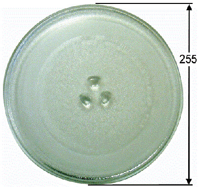 PLATO PARA MICROONDAS 255 MM (ANCLAJE 12)..VÁLIDO