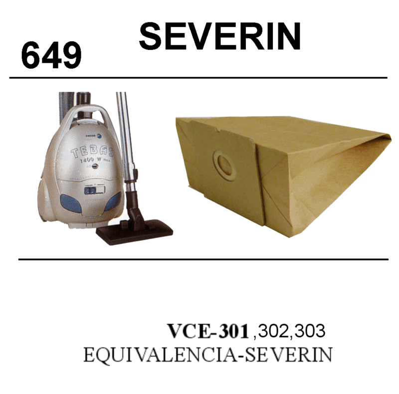 BOLSA SINTETICA PARA ASPIRADOR SEVERIN BR7922 = F-