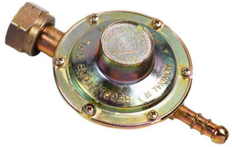 REGULADOR DE PRESIÓN RECTO PARA G.P.L. CON CAUDAL DE 1 KG.