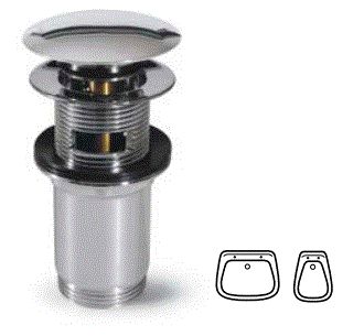 VALVULA CLIC/CLAC 1 1/4 PARA LAVABO Y BIDET CON SOBRADERO