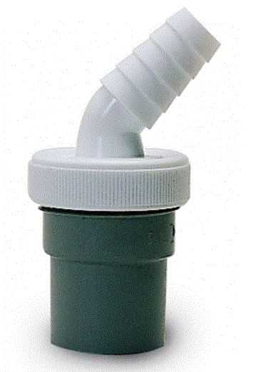 ENLACE LAVADORA SENCILLO PVC 40 MM.