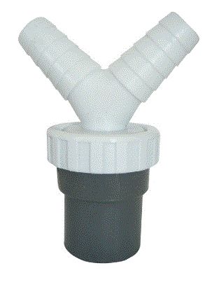 ENLACE LAVADORA DOBLE PVC 40 MM.