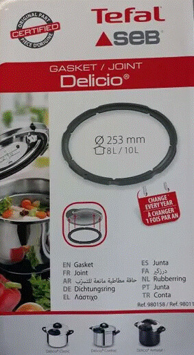 JUNTA OLLA TEFAL 8L-10L; 980158, SS-980156 253MM.V