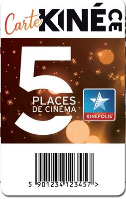 Kinépolis - Carte de 5 ou 8 places de cinéma