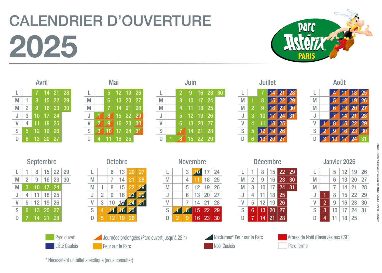 Parc Astérix - billet à date libre (1 ou 2 jours)
