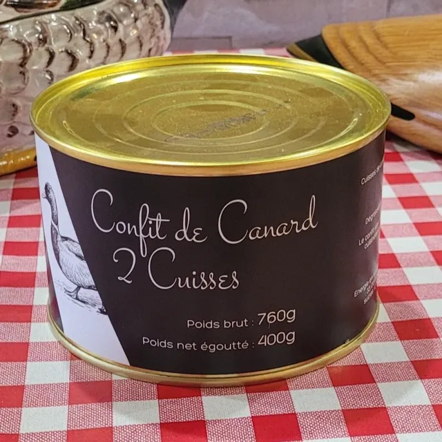 Cuisses de confit de canard, Format: 2 cuisses / 400 gr
