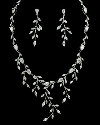 AAA Cubic Zirconia Statement Vine Necklace Set