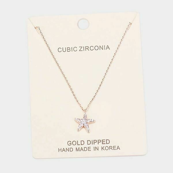 Gold Dipped Cubic Zirconia Necklace