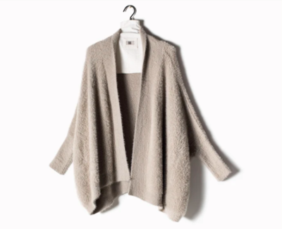 Super Soft Eyelash Cape Cardigan