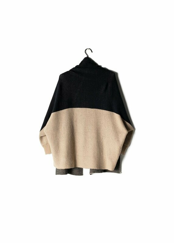Two Tone Cape Cardigan