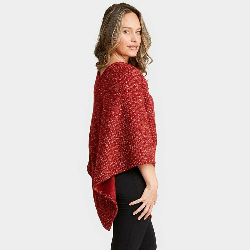 Chenille Solid Color Poncho