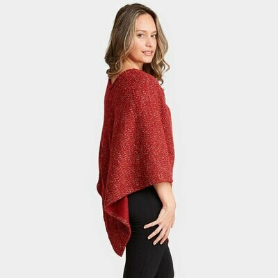 Chenille Solid Color Poncho