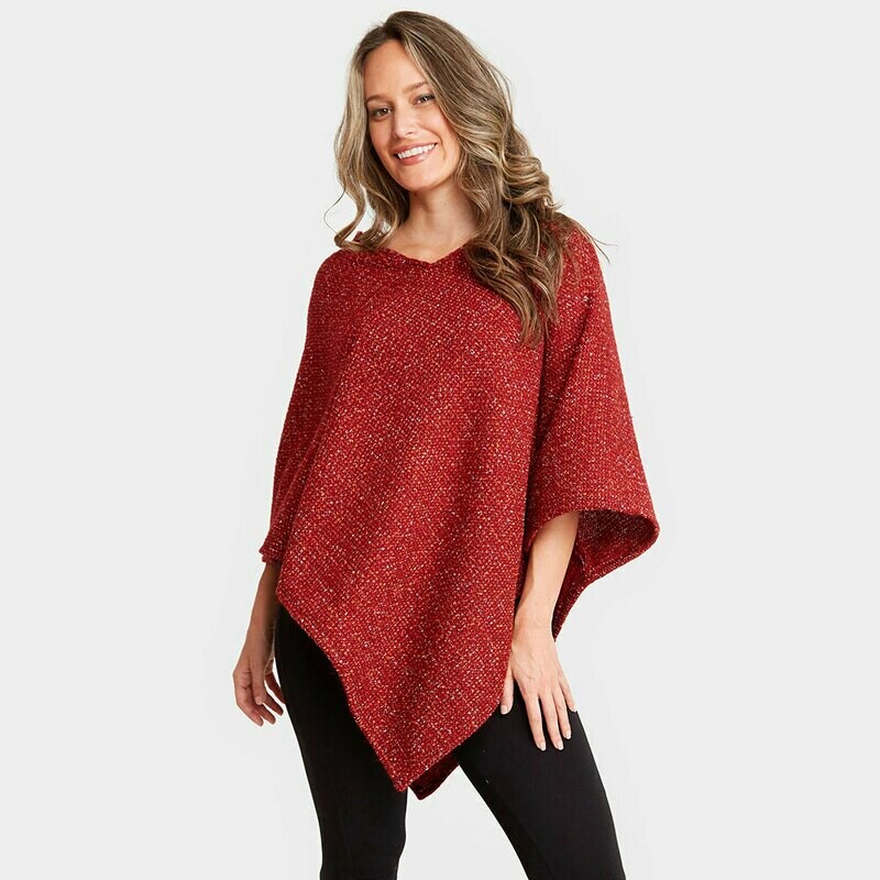 Chenille Solid Color Poncho