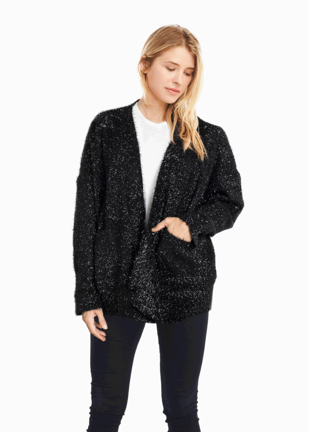 Shiny Feather Cardigan