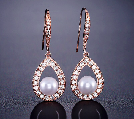 Caged Pearl Drop Earring