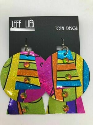 Jeff Lieb Handmade Bright Colorful Earrings