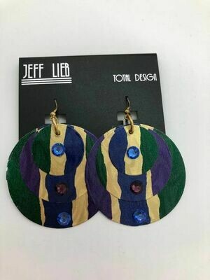 Jeff Lieb Handmade Fun Colorful Large Statement Earring