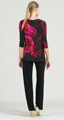 Peony Print Side Tie Tunic