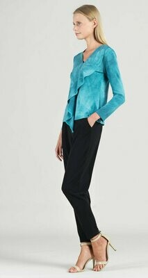 Tie Dye Print Cascade Drape Sweater Top