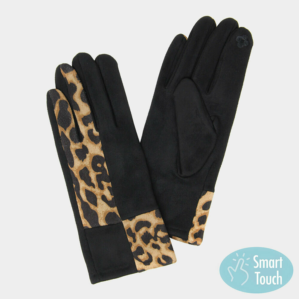 Leopard Pattern Smart Touch Gloves