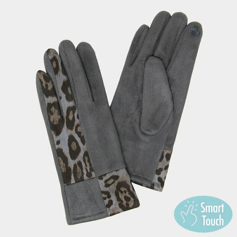Leopard Pattern Smart Touch Gloves