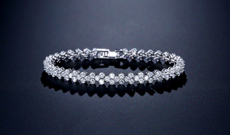 Round AAA CZ Cluster Bracelet