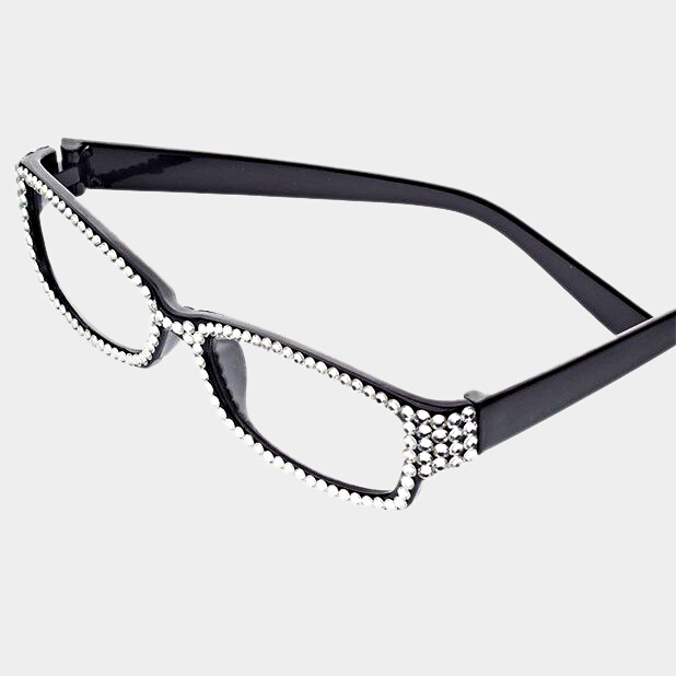  Clear Crystal Pave Rectangular Readers