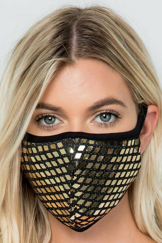 Sequin Accent Washable Face Masks