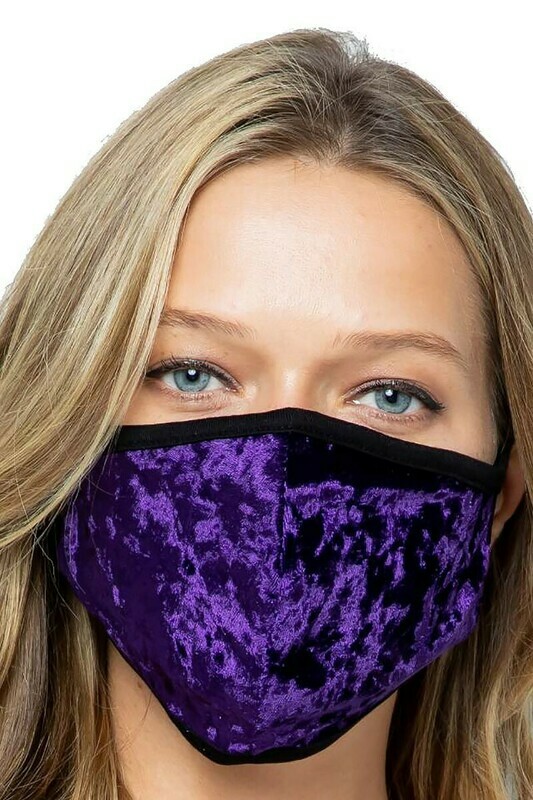 Velvet Fashion Face Masks
