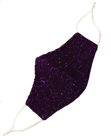 Sequin Fashion Mask With Filter Pocket
