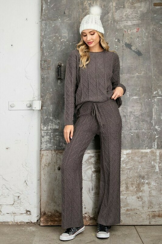 Titanium Cable Twist Pattern Lounge Pants