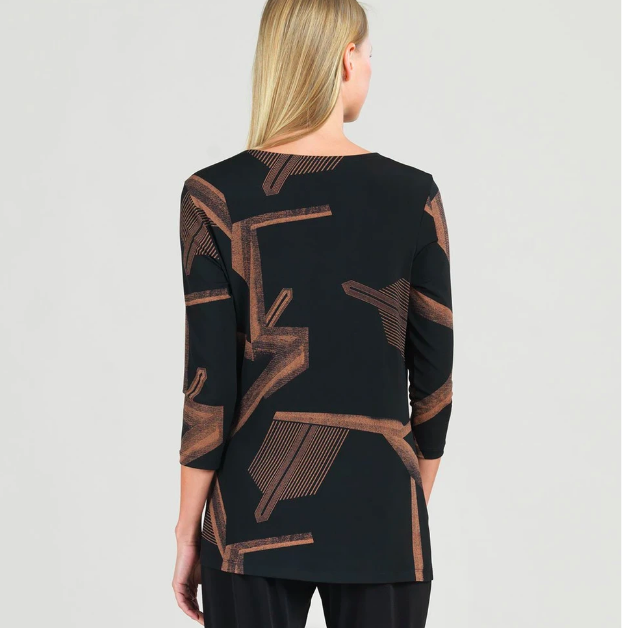 Geo Print Side Tie Tunic