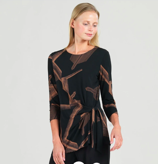 Geo Print Side Tie Tunic