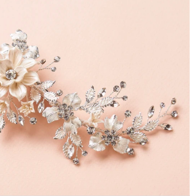 Ivory Floral Hair Comb