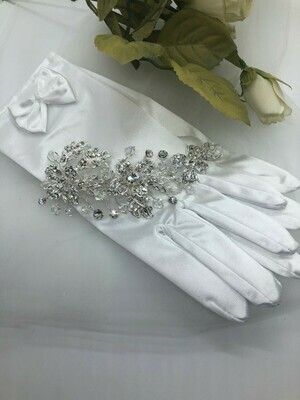 Crystal Spray Bridal Hair Clip with Faceted Teardrops
