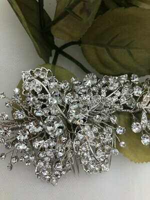 Swarovski Crystal Floral Hair Comb