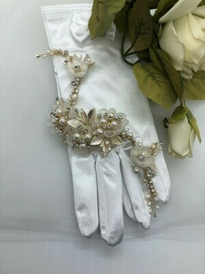 Spectacular Tulle Flower &amp; Crystal Large Hair Clip
