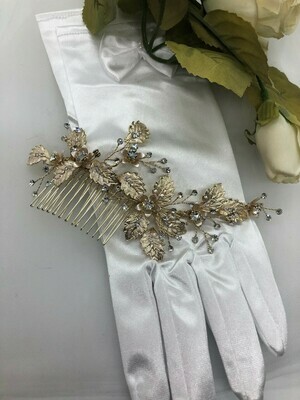 Gorgeous Gold Leaf Floral Hair Comb