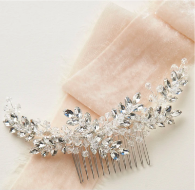 Handmade Swarovski Crystal Back Hair Comb