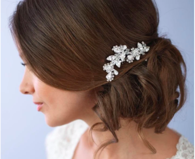 Crystal Marquis Pear Round Vintage Hair Comb