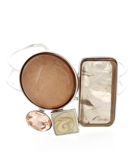 Bronze Multi Shaped Cuff Bracelet 