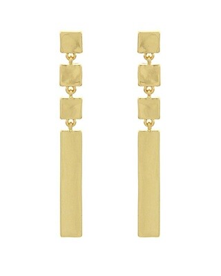 Metal Square Dangle Earring Set