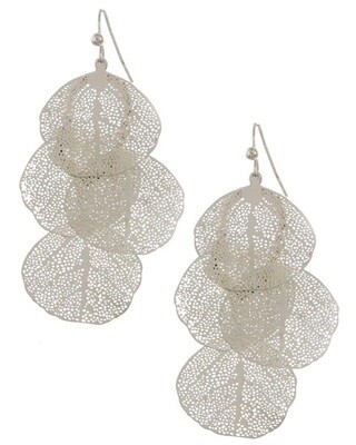 Filigree Metal Dangle Earring Set