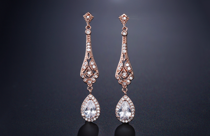 Vintage Pear Drop Bottom Formal Earring