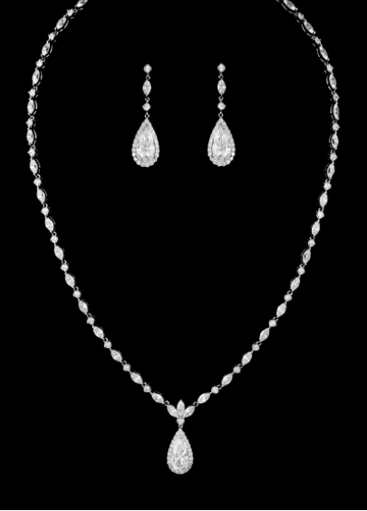 Marquise/Round Full Around Pear Drop Set