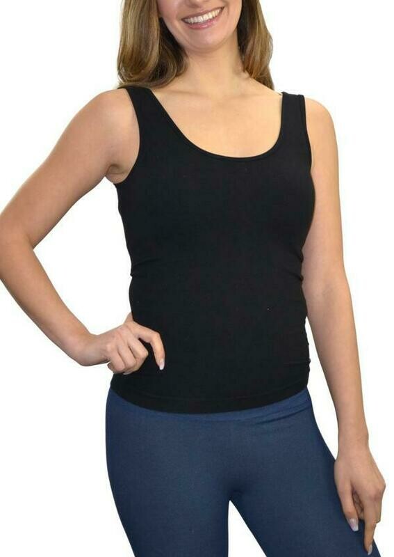 Built in Bra V-Neck/Scoop Neck Top